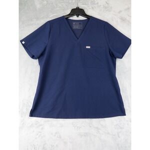 FIGS Catarina Scrub Top Navy Blue Technical Collection Women's XL